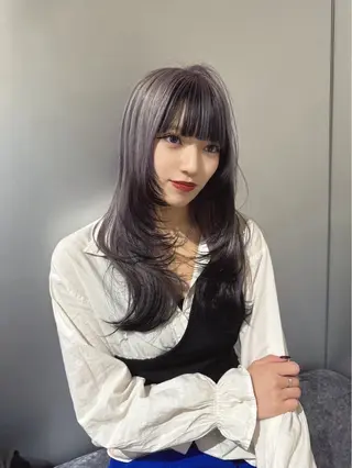 セミロング カラー レイヤー×艶髪特化 マネージャー安藤光司のヘアスタイル