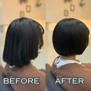 ショート YASU🍎CUT 赤系カラー/ヘアケアのヘアスタイル