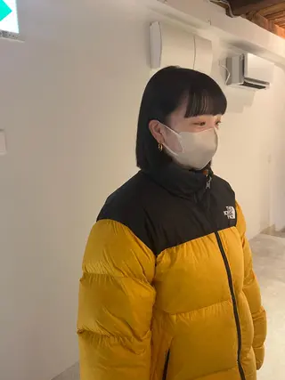 ミディアム io濱川 遥のヘアスタイル