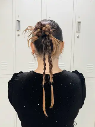 ロング ヘアアレンジ オタク美容師☃️🩵 ヘアアレンジ/暗髪のヘアスタイル