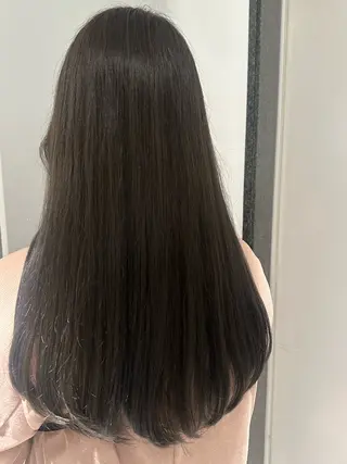 ロング カラー ヘアアレンジ オリーブ透明感カラー 表参道/MIKUのヘアスタイル