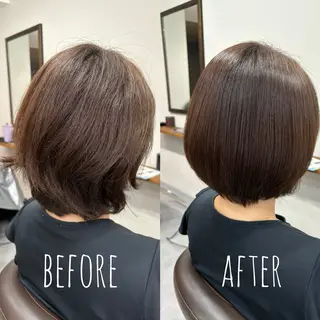 ショート 縮毛矯正、髪質改善／ 松田 龍之介のヘアスタイル