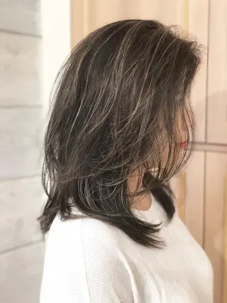 ミディアム カラー ヘアアレンジ 🌼圧倒的な口コミ数 BRAVE柏東口のヘアスタイル