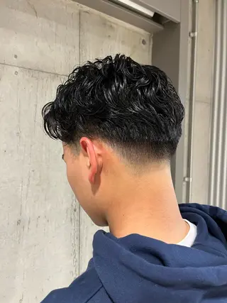 パーマ メンズ ボブ×艶カラー 特化・リクト💥のヘアスタイル