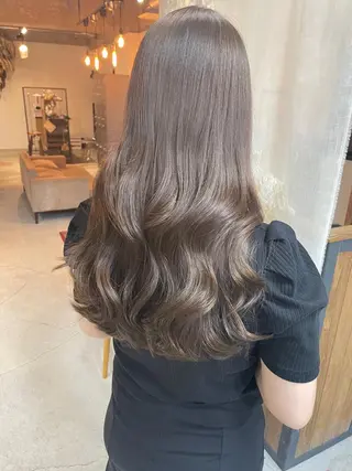 ロング カラー 韓国ヘア/暖色カラー 新美多英のヘアスタイル