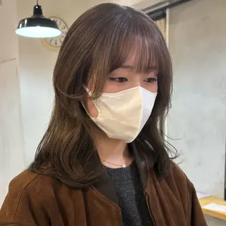 ミディアム 盛れる透明感カラー・ momokaのヘアスタイル