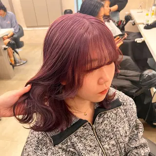 セミロング カラー 💖札幌カラー 指名No.1💖玲奈のヘアスタイル