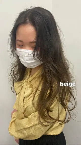 ロング カラー パーマ ヘアアレンジ ニュアンスヘア🌔 nanakoのヘアスタイル