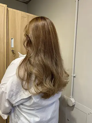 ロング レイヤーカット🍏 オリーブ/ののかのヘアスタイル