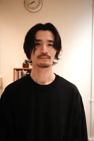 ミディアム パーマ メンズ ニュアンスパーマ/ メンズカット田島勇樹のヘアスタイル