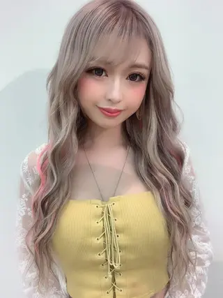 ロング カラー 髪質改善/美髪矯正/ ハイトーン Kuroのヘアスタイル