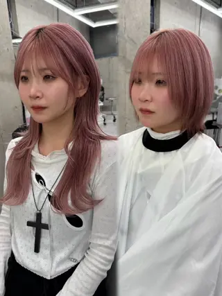 ロング エクステ×レイヤー 黎也のヘアスタイル