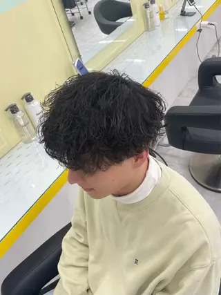 カラー パーマ メンズ 🦋色落ち綺麗カラー メンズYUZU🦋‪のヘアスタイル