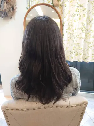 パーマ 髪質改善ストレート• デジパモデル　かなのヘアスタイル