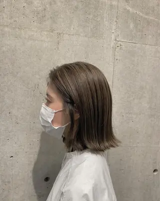 ミディアム カラー はまべ です☆のヘアスタイル