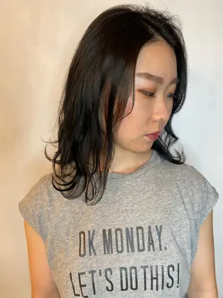 ミディアム 藤田 遼のヘアスタイル