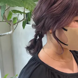 セミロング カラー ヘアアレンジ レイヤーカット 🌿 濱野玲奈のヘアスタイル