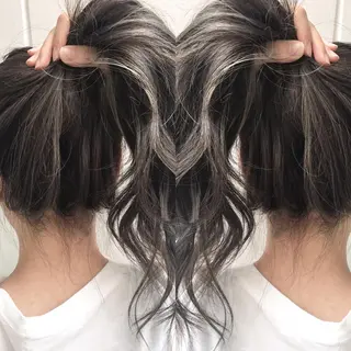 セミロング カラー ヘアアレンジ 縮毛矯正 髪質改善寺坂雄飛💐のヘアスタイル