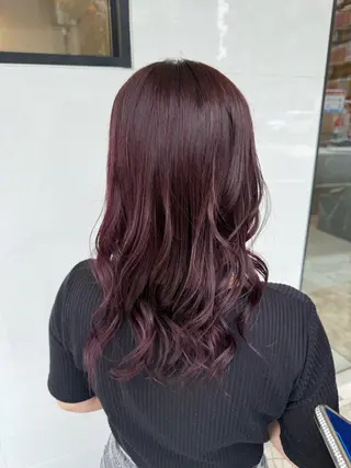 セミロング カラー ツチダ ヒナのヘアスタイル