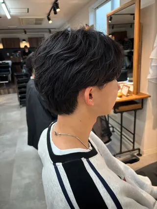 パーマ メンズ 保立/フェザーパーマ /メンズカット千葉のヘアスタイル