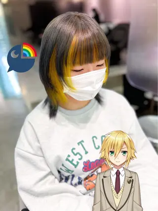 ミディアム カラー メ イのヘアスタイル