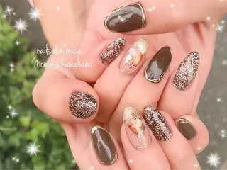 ミディアム ネイル マツエク・マツパ 川上 桃果のネイルデザイン