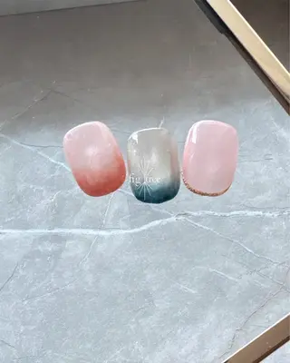 ネイル fig tree所属・fig  tree 地爪育成モニターのネイルデザイン