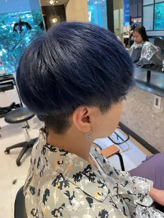 カラー メンズ オリーブカラー🫒/ ハッシュカット/みゆのヘアスタイル