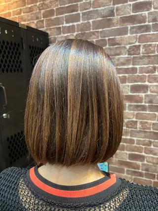 ミディアム カラー 久木原 ゆりのヘアスタイル