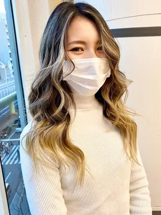 セミロング カラー welring hair salonのヘアスタイル