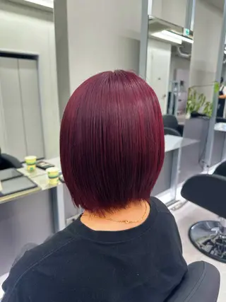 ミディアム タケ透明感カラー No.1赤み消し職人のヘアスタイル