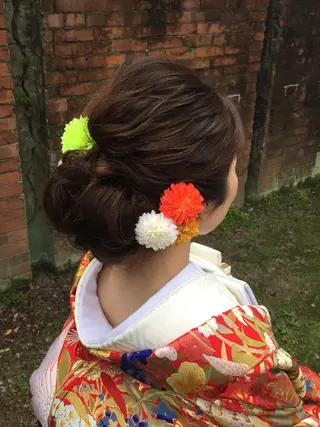 セミロング ヘアアレンジ 石丸 洋子のヘアスタイル