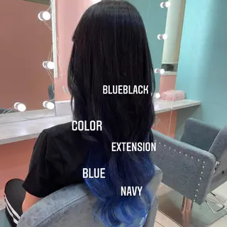 ロング カラー エクステ🩵ブリーチ 韓国ヘア🩵KAEのヘアスタイル