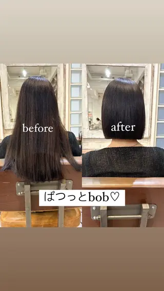 ショート 結莉/ボブ/ 縮毛矯正のヘアスタイル
