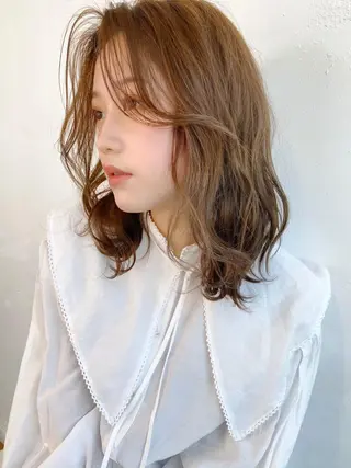 セミロング カラー パーマ 🥣 hashi 🛋️のヘアスタイル