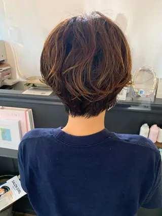 ショート パーマ 安村 美奈のヘアスタイル