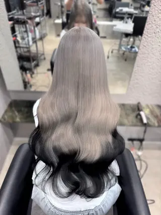ロング カラー ハイトーン/デザイン /enne/あこ🦖のヘアスタイル