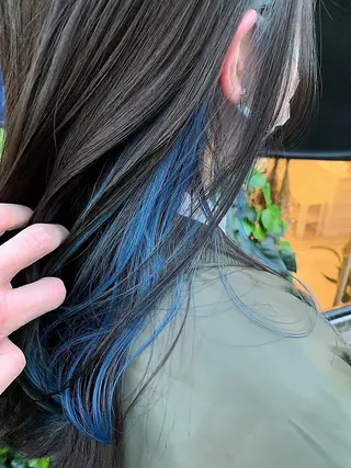 セミロング カラー パルーザ代表👑 YUYAのヘアスタイル