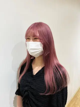 ロング カラー 富永 美玖のヘアスタイル