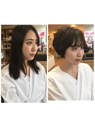 ショート カラー 松本 俊樹のヘアスタイル
