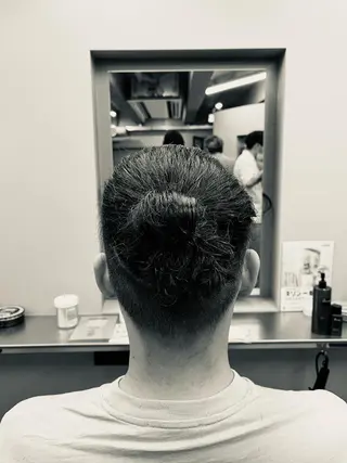 セミロング パーマ メンズ 池袋メンズパーマ フェード純平のヘアスタイル