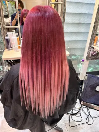 ロング カラー ササ キのヘアスタイル