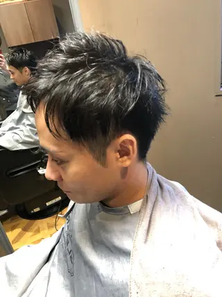 ショート パーマ メンズ 【メンズ特化サロン】 【サロモ特別価格】のヘアスタイル