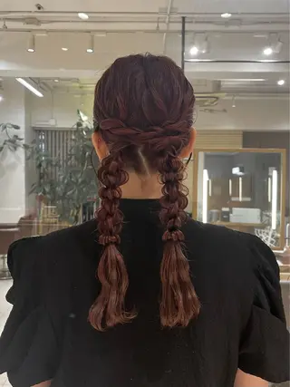ヘアアレンジ 艶カラー/縮毛矯正/ アレンジ/akaneのヘアスタイル