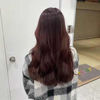 セミロング カラー 大人っぽ♡上品な暖色 ♡ブリーチなし♡のヘアスタイル
