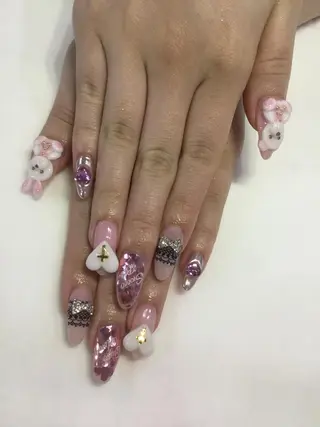 ネイル 💎🐰 saki. m 🐰💎のネイルデザイン