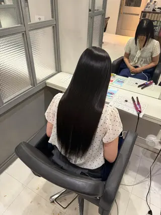 セミロング カラー 🦋REISA🦋 エクステ×ハイトーンのヘアスタイル