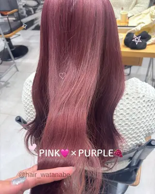 ロング カラー 韓国hair ·͜· watanabeのヘアスタイル