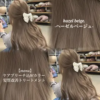 ロング カラー NAMI🤎ブラウン &ミルクティー🤍のヘアスタイル