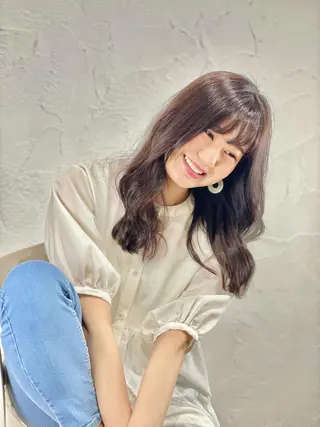 ミディアム カラー ヘアアレンジ FELICE of hair 田口千尋のヘアスタイル